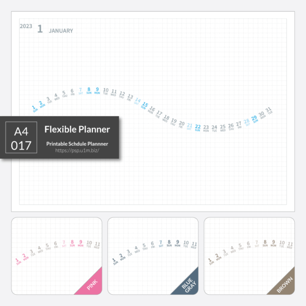 A4_017 Monthly Flexible Planner