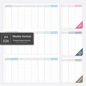 A4_026 Weekly Vertical Planner