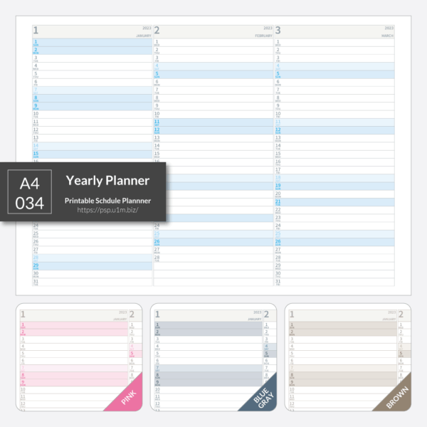 A4_034 Yearly Planner