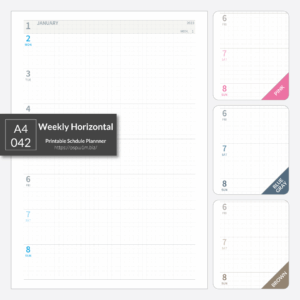 A4_042 Weekly Horizontal Planner