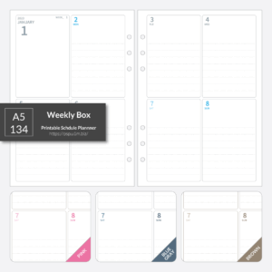 A5_134 Weekly Box Planner