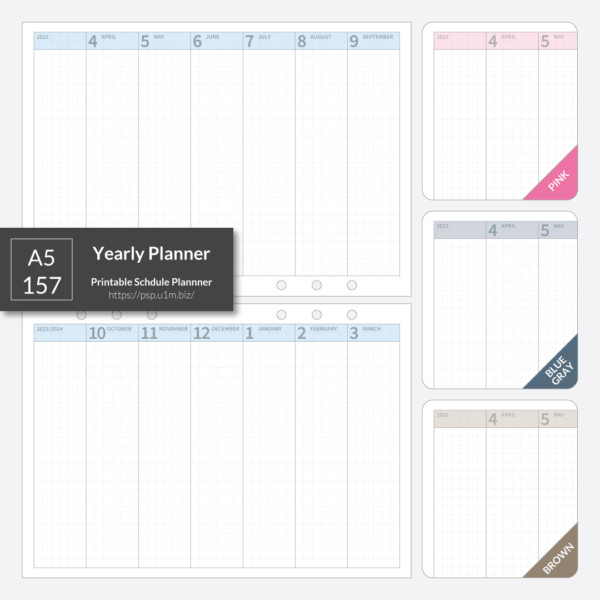 A5_157 Yearly Planner