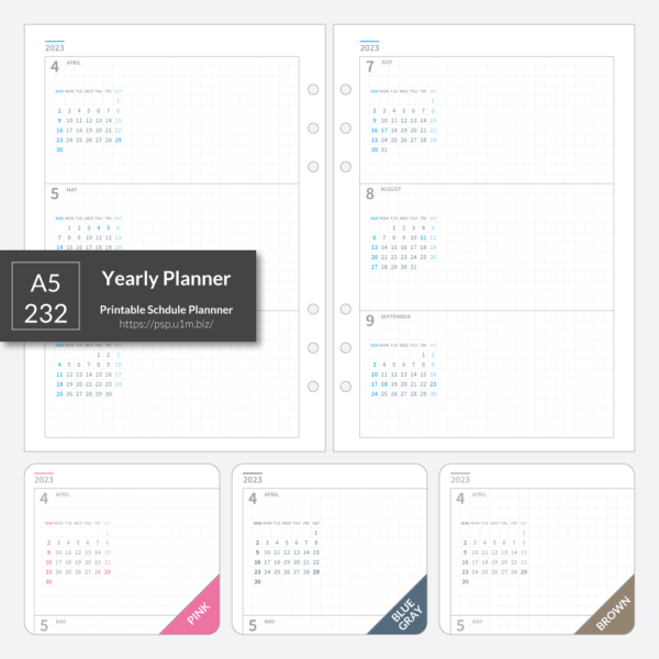 A5_232 Yearly Planner