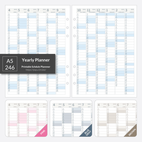 A5_246 Yearly Planner