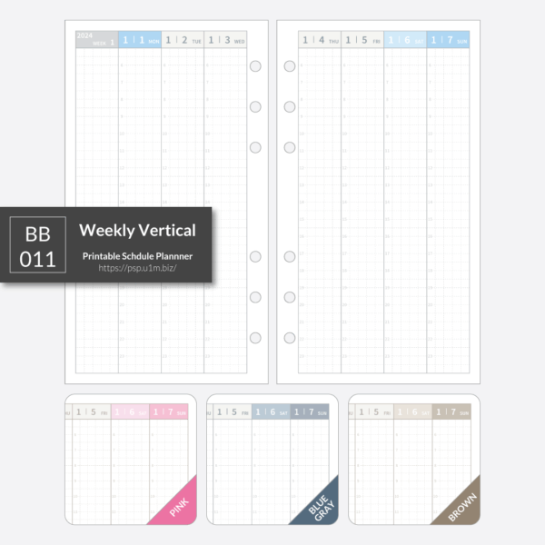 BB_011 Weekly Vertical Planner