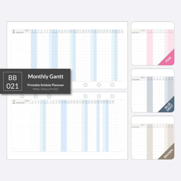 BB_021 Monthly Gantt Chart