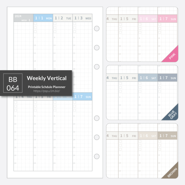 BB_064 Weekly Vertical Planner