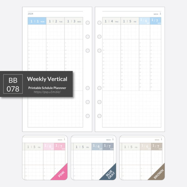 BB_078 Weekly Vertical Planner